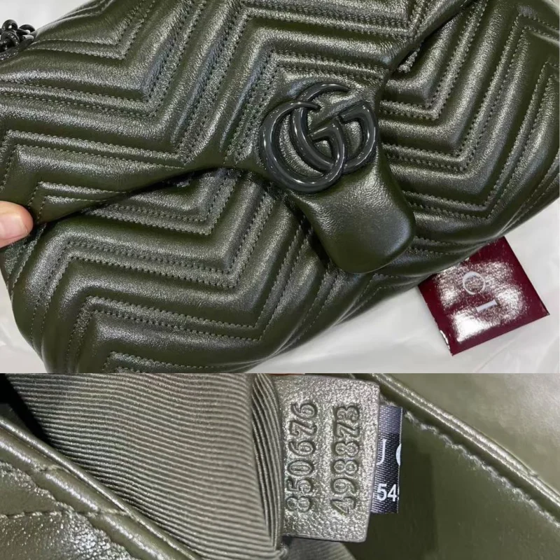 GUCCI Gg Marmont Medium Shoulder Bag – Green